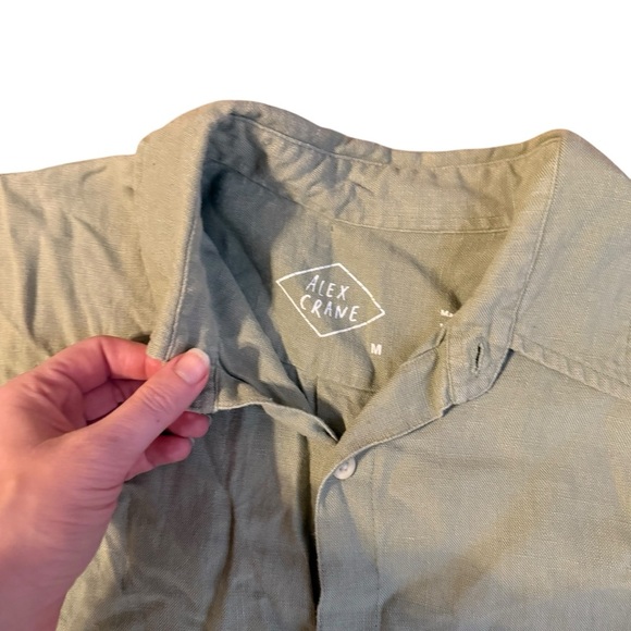 Alex Mill Mint Green Linen Button Down Size Medium - Picture 3 of 3